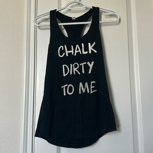 Chalk Dirty to Me with Handprints Racerback Activewear Tank